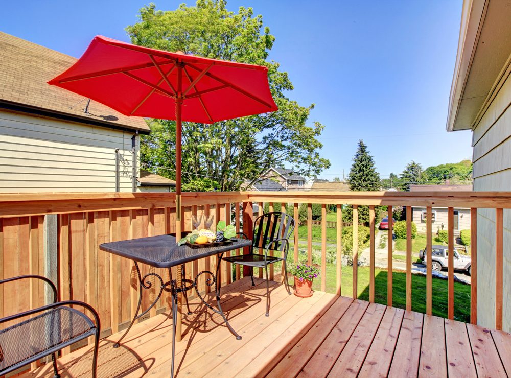 Custom cedar deck build in Cincinnati