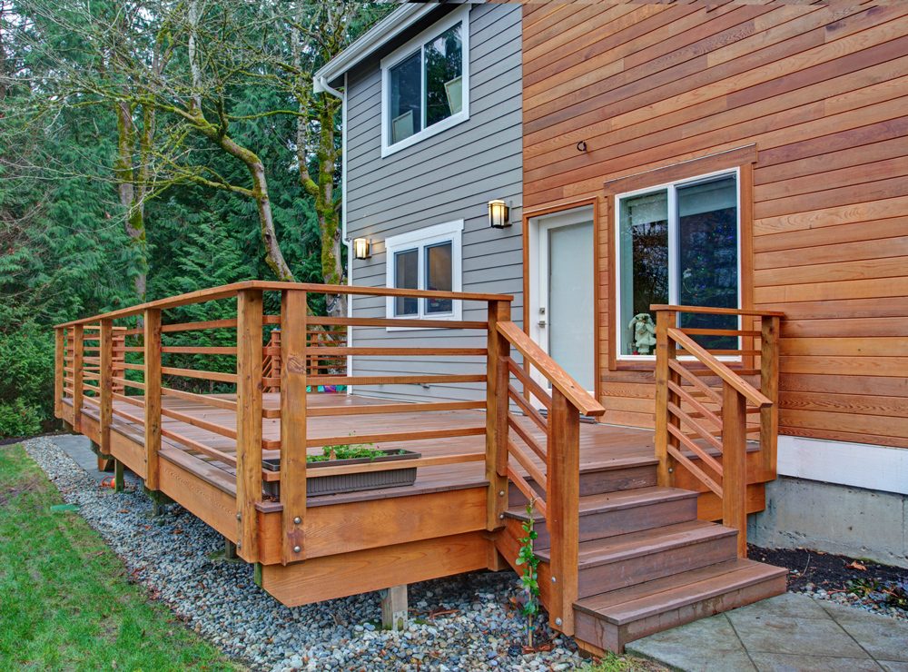 Custom cedar deck