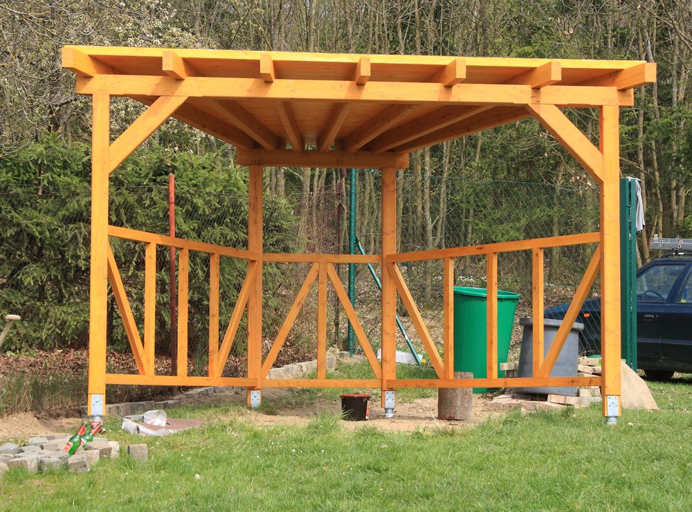 Custom wood pergola
